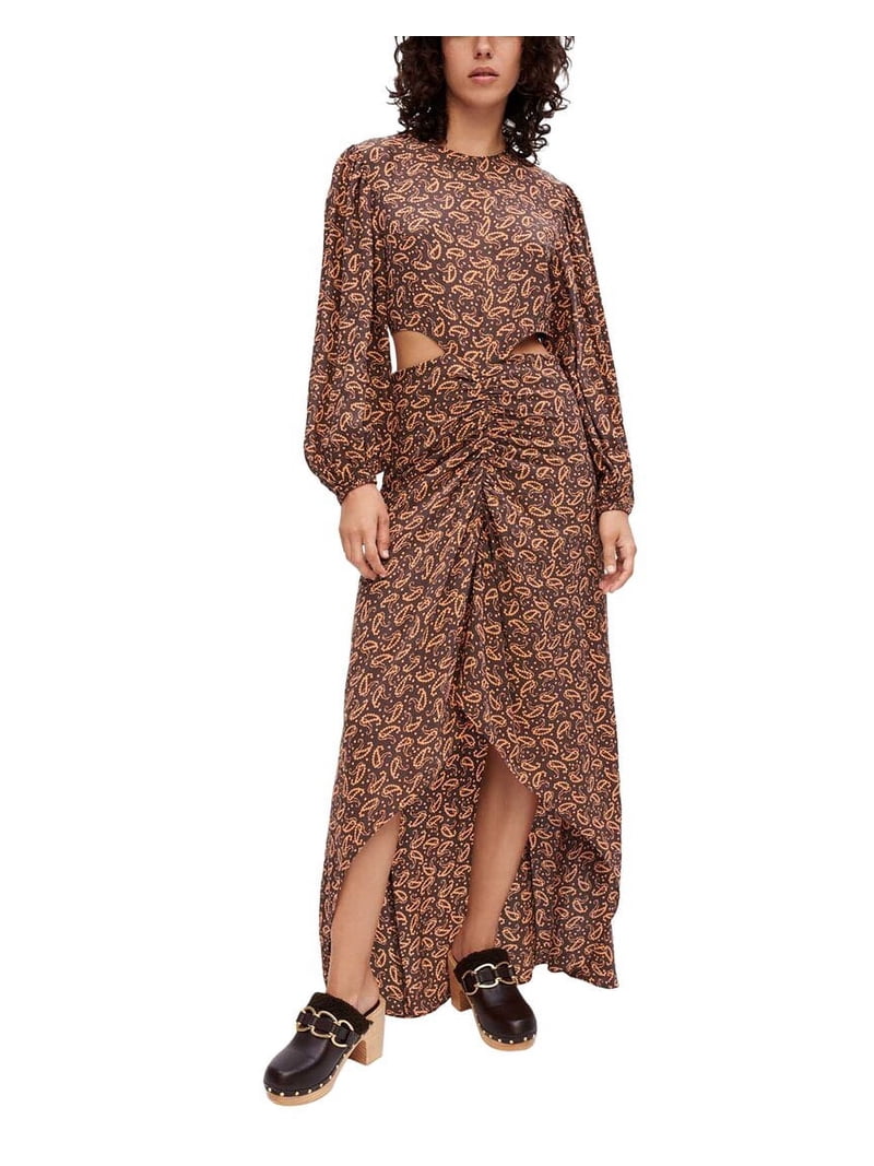 maje silk dress Patterned silk dress