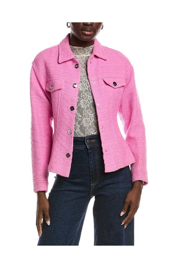 womens  Tweed Blazer, 3, Pink