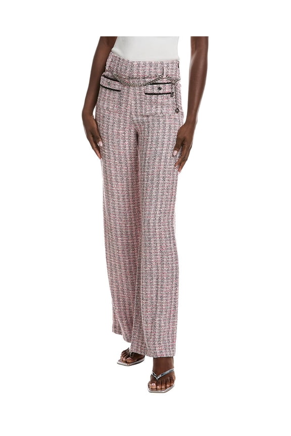 womens Tweed Pant, 36, Pink
