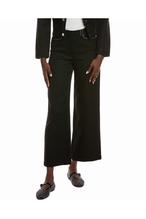 womens  Tweed Pant, 38, Black