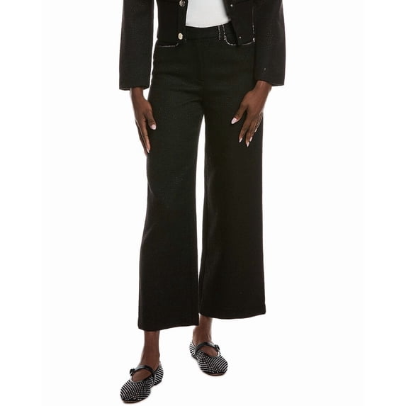 Maje womens Tweed Pant, 42, Black