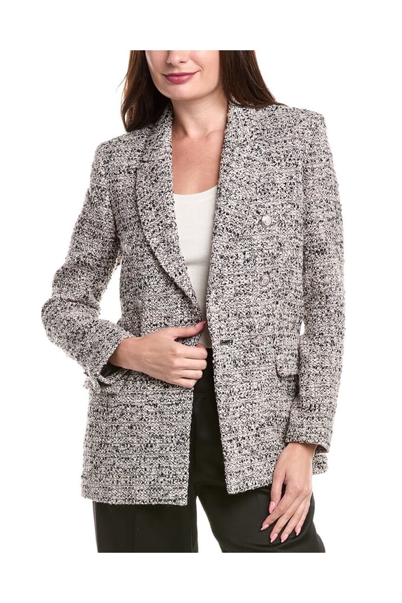 womens  Wool-Blend Blazer, 36, Pink