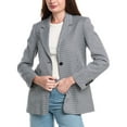 thumbnail image 1 of Maje womens  Wool-Blend Blazer, 38, Blue, 1 of 3
