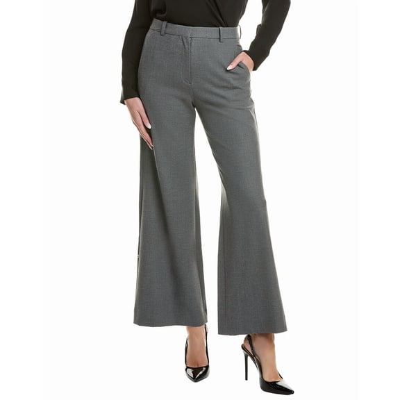 Maje womens Wool-Blend Pant, 36, Grey