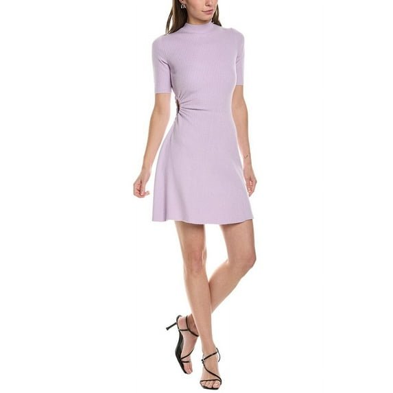 Maje womens Wool-Blend Sweaterdress, T40, Purple
