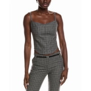 Maje womens Woven Top, 2, Gray