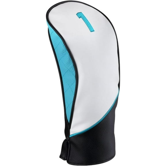 Majek #1 Driver Golf Premium Protective Teal White and Black Driver 460cc #1 Head Cover Fits for Most Brands