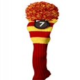 thumbnail image 1 of Majek #7 Fairway Metal Wood Red & Yellow Golf Headcover Knit Pom Pom Retro Classic Vintage Head Cover, 1 of 1