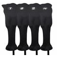thumbnail image 1 of Majek All Hybrid Head Cover Golf Club Black Sleek Tight Fit Headcover Set 7-PW Acrylic Head Covers 7 8 9 PW Easy to See Large White Embroidered Numbers, 1 of 6