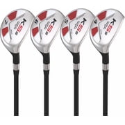 Majek Golf +1 inch Over Big & Tall Men's All True Hybrid Set, Includes #4, 5, 6, 7 Regular Flex Graphite Shaft Utility R Flex Club Tall 6'0"+/+1" Over Midsize Black Pro Velvet Grip
