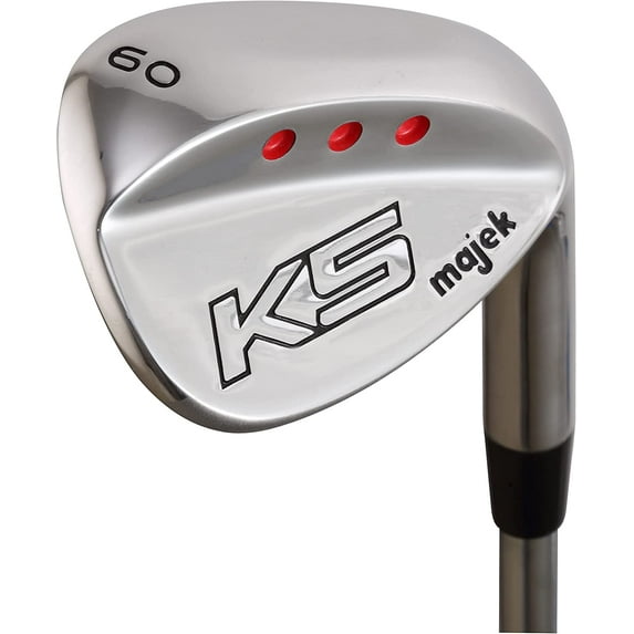 Majek Golf +2 inch over XL Big & Tall Men's Lob Wedge (LW) 60 Right Handed Regular Flex Steel Shaft (Tall 6'3"+ / +2"Over) with Premium Jumbo Black Pro Velvet Men's Golf Grip