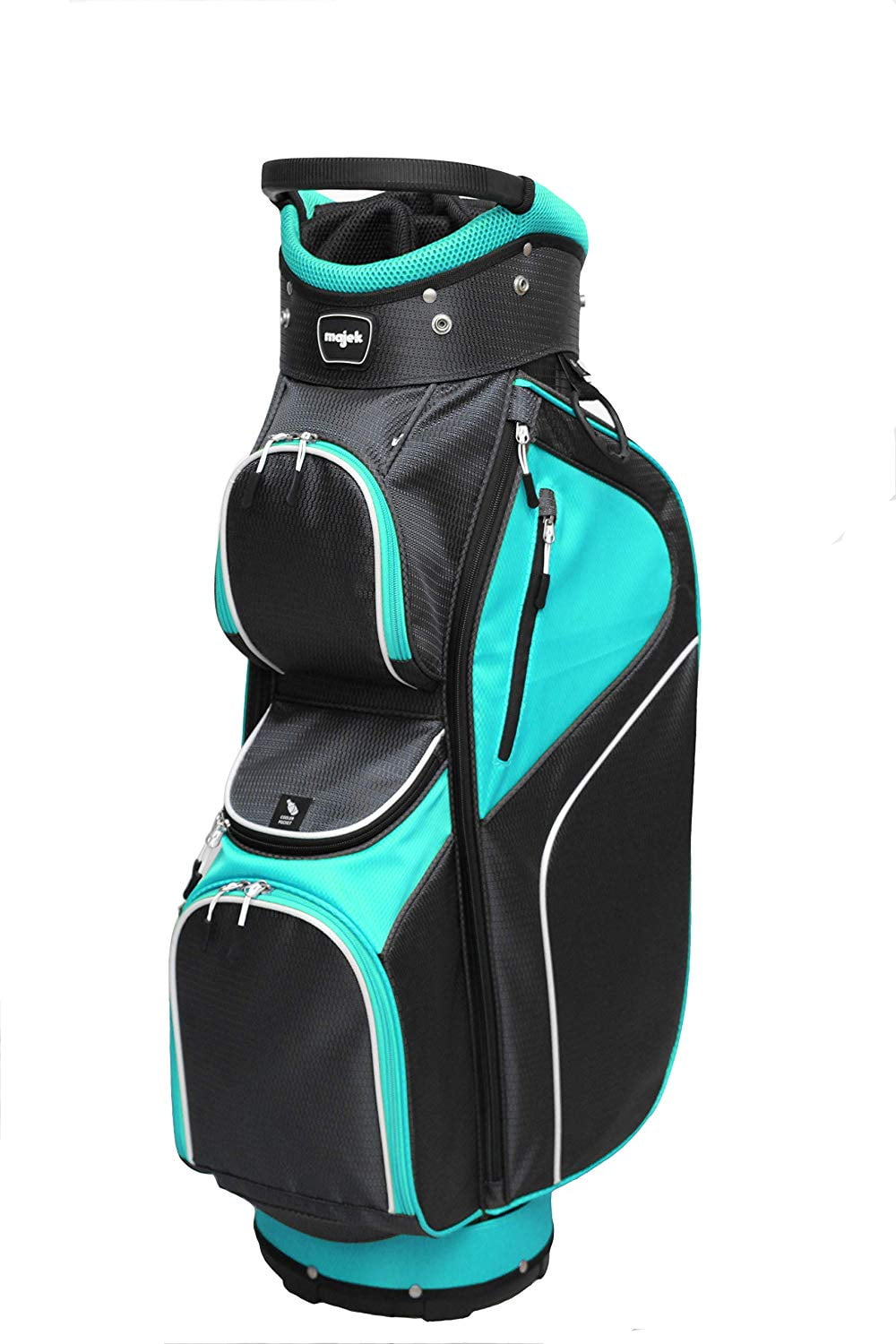 Majek Golf 9-Inch Bag: 14-Way Top, Teal/Black, 4.6 lbs