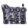 thumbnail image 1 of Majek Golf Club Blue and Black Camo Head Cover Set Driver #1 3 5 X Fairway Woods, 1 of 11