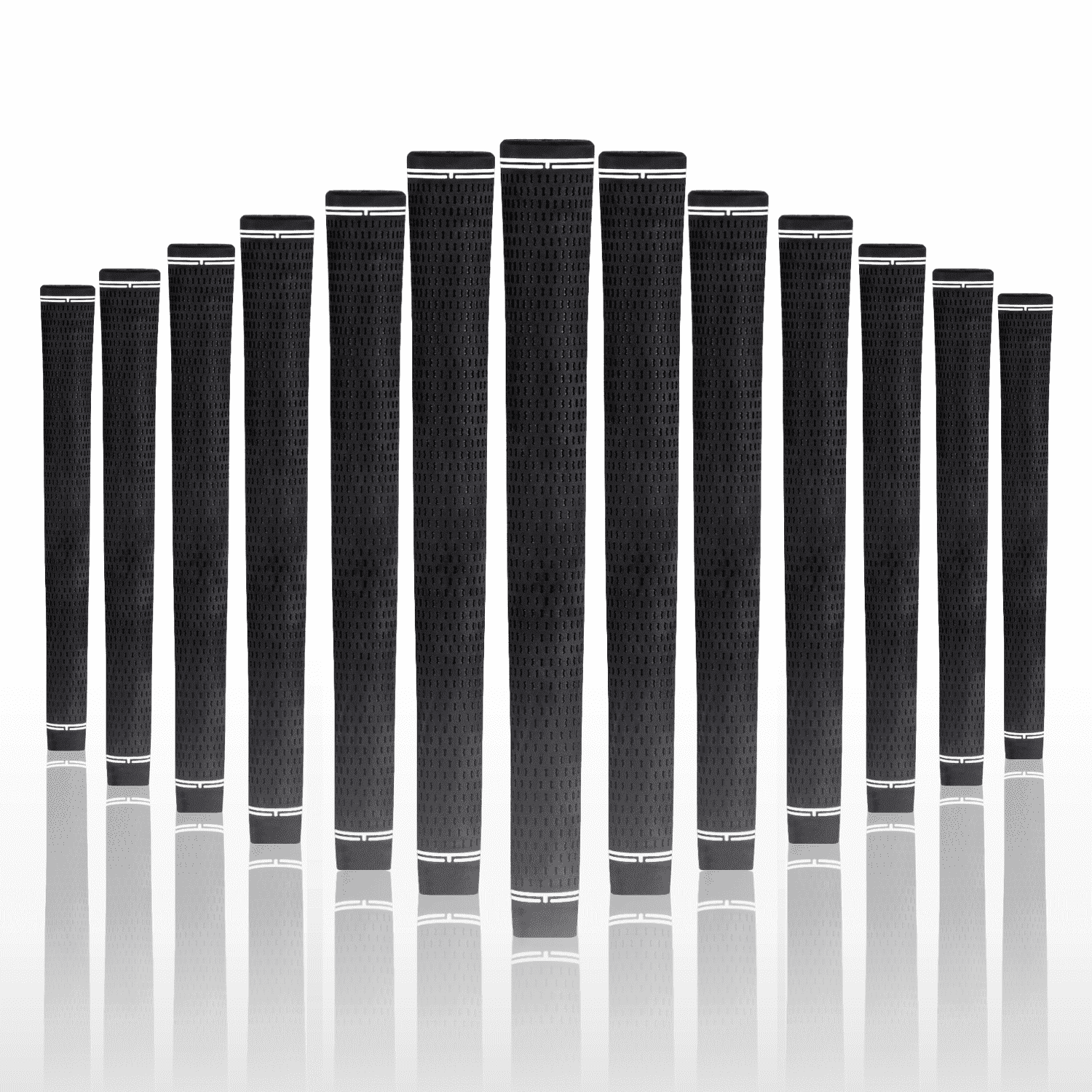 Majek Golf Club Grips Super Jumbo Extra Large Tour 360 Degree Black - NO LOGO - Round .600 Extra Large XL XXL Great for Tall Golfers with Big Hands - Premium Rubber Golf Grips - 13 Pack High Traction