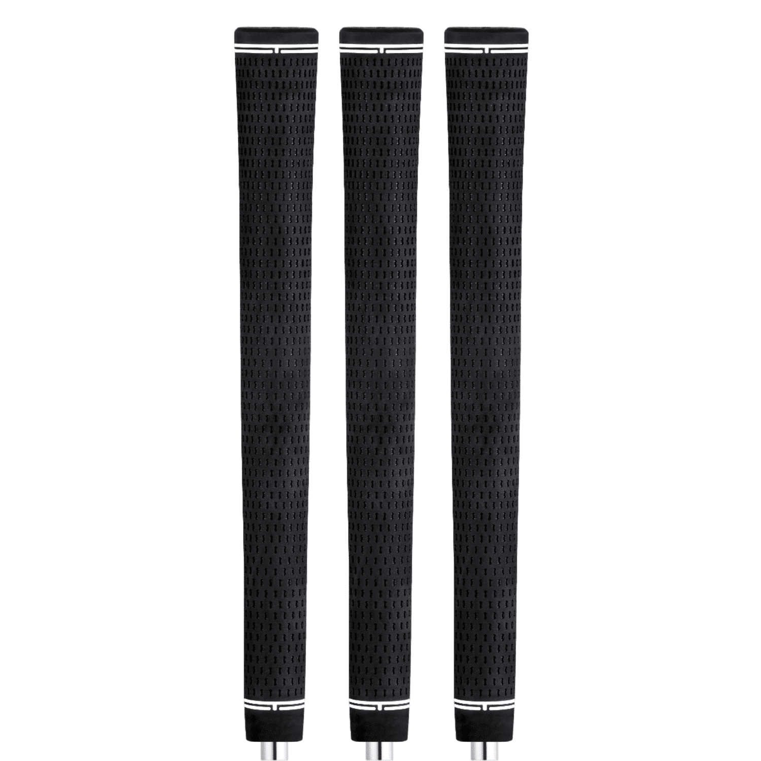 Majek Golf Club Grips Super Jumbo Extra Large Tour 360 Degree Black - NO LOGO - Round .600 Extra Large XL XXL Great for Tall Golfers with Big Hands - Premium Rubber Golf Grips - 3 Pack