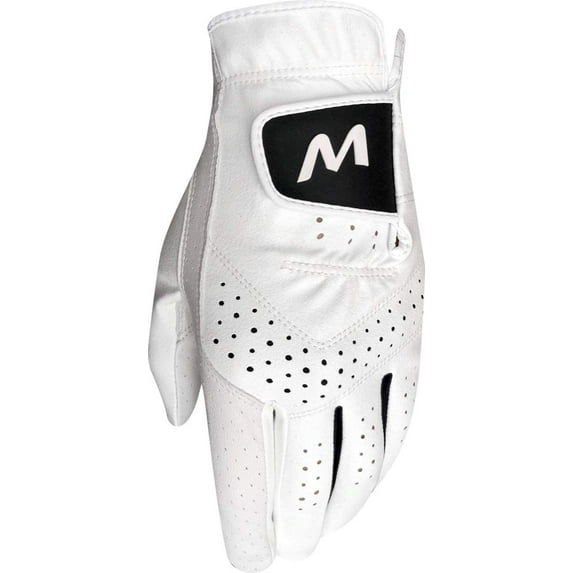 Majek Golf Mens Pro Tour White Cabretta Leather Golf Gloves Comfort Fit Breathable Ventilation for Maximum Feel - 9 Pack (Large, Right)