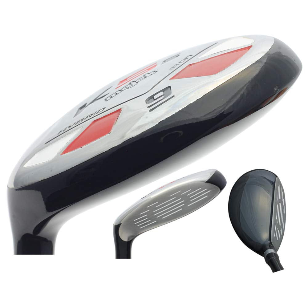 Majek Golf Senior Men's #9 Hybrid Senior Flex Left Handed Utility A Flex Club with Premium Men's Arthritic Grip