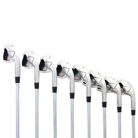 Majek K6 Iron Set +1 inch Over Big & Tall Men's 8-Piece Set (4-PW, SW) Right Handed Graphite Regular Flex R Flex Club (Tall 6'0"+ / +1" Over) with Midsize Black Pro Velvet Grips