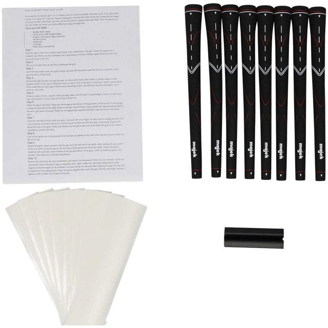 Majek Ladies Golf Grips Midsize Black Tour Pro and Grip Kit (8 grips