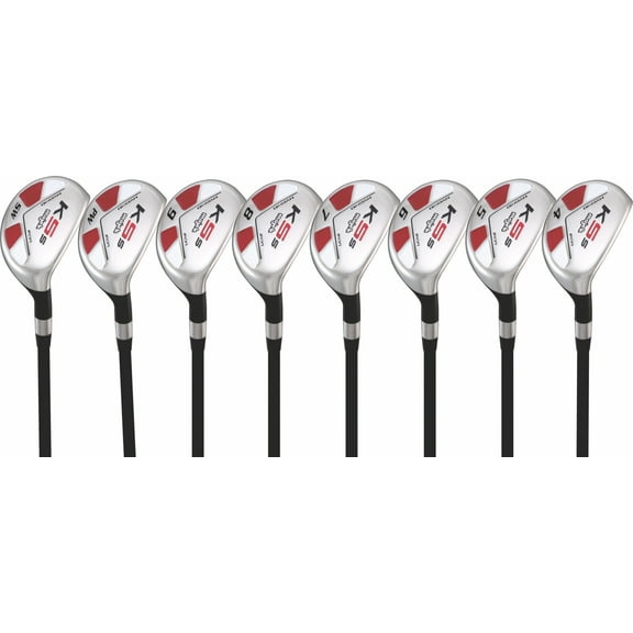 Majek Men's Golf All Hybrid Complete Full Set, which Includes: #4, 5, 6, 7, 8, 9, PW +SW Regular Flex Graphite Shaft. Right Handed Utility R Flex Club
