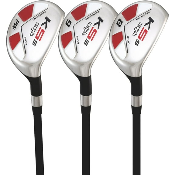 Majek Men's Golf All Hybrid Set, Partial Set which Includes: #8, 9, PW Regular Flex Graphite Shaft. Right Handed Utility R Flex Club