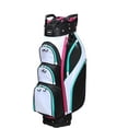 thumbnail image 1 of Majek Premium Ladies Black White Teal Pink Golf Bag 9.5 inch 14-Way Friendly Separator Top with Putter Sleeve, 1 of 9