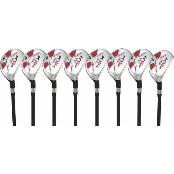 Majek Senior Mens Golf All Hybrid Complete Full Set, which Includes: #3, 4, 5, 6, 7, 8, 9, PW Senior Flex with Tacki-Mac Jumbo Soft Wrap Grips Right Handed Clubs