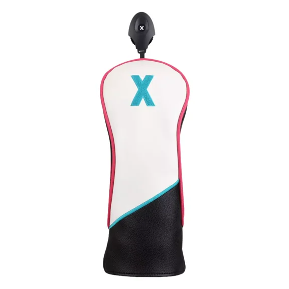 Majek #X Fairway Golf Protective Pink Teal White and Black #X Fairway Metal Wood Head Cover