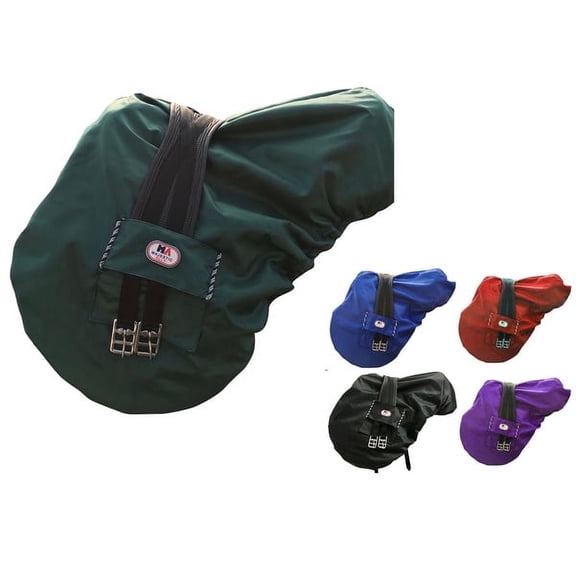 Majestic Ally Nylon Waterproof Fleece Lined Ride On English Saddle Cover-Multiple Color