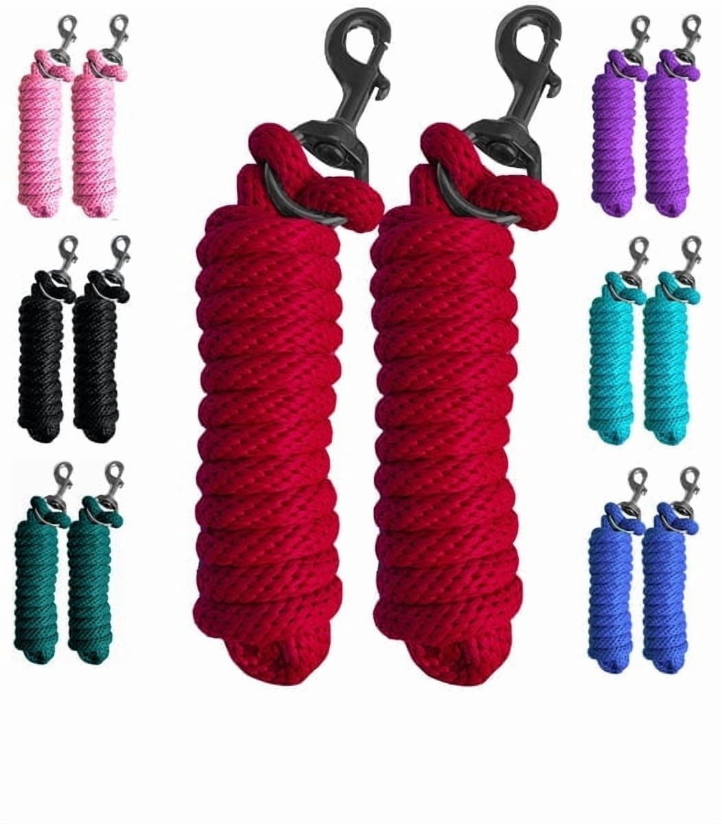 Poly Lead Rope Majestic Ally Pack of 2 Solid Poly Lead Rope for Horses & Livestock ...