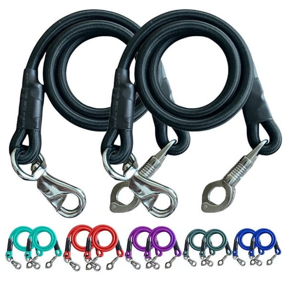 Majestic Ally Pack of 2, Bungee Trailer Tie for Horse Haulage with Panic Snap and Bull Snap…