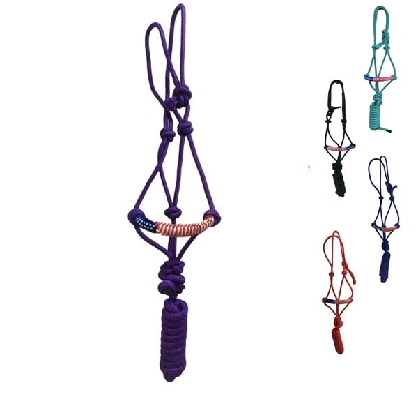 Nose Rope Majestic Ally Poly Braided Patriotic Nose Poly Rope Halter and 10 ...