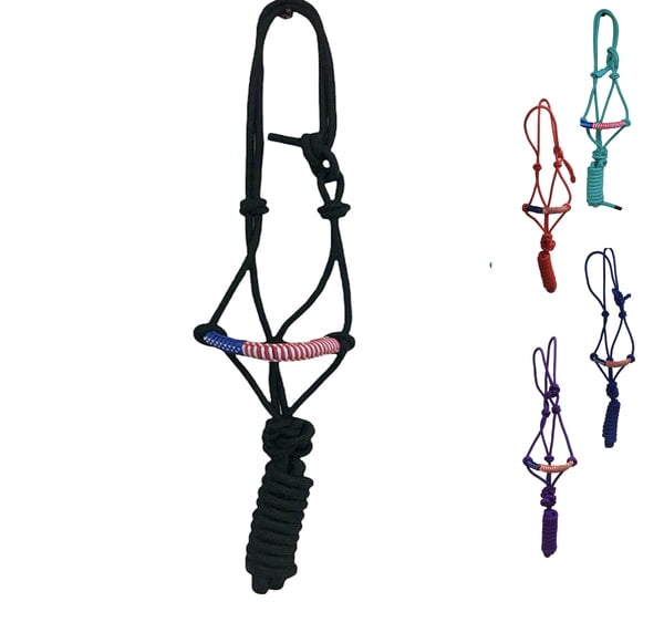 Majestic Ally Poly Braided Patriotic Nose Poly Rope Halter and 10 ...
