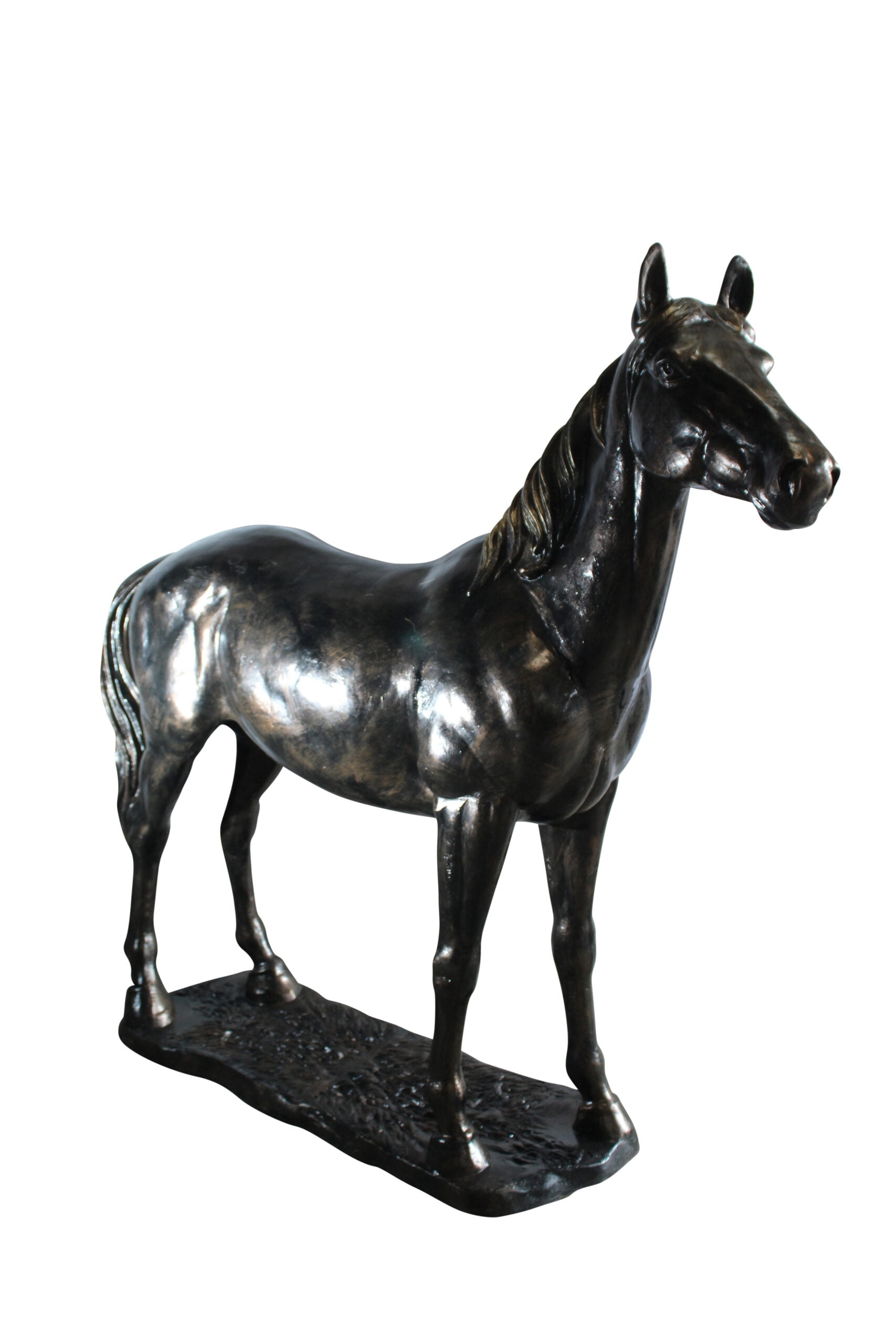 Nifao Majestic Aluminum Horse Statue Life Size Decorative Art – Garden Outdoor Decor Sculpture, 76"L x 19"W x 67"H