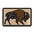 thumbnail image 1 of Majestic American Bison Buffalo Applique Multi-Color Embroidered Hook & Loop Patch - 2.0 Inch Mini, 1 of 5