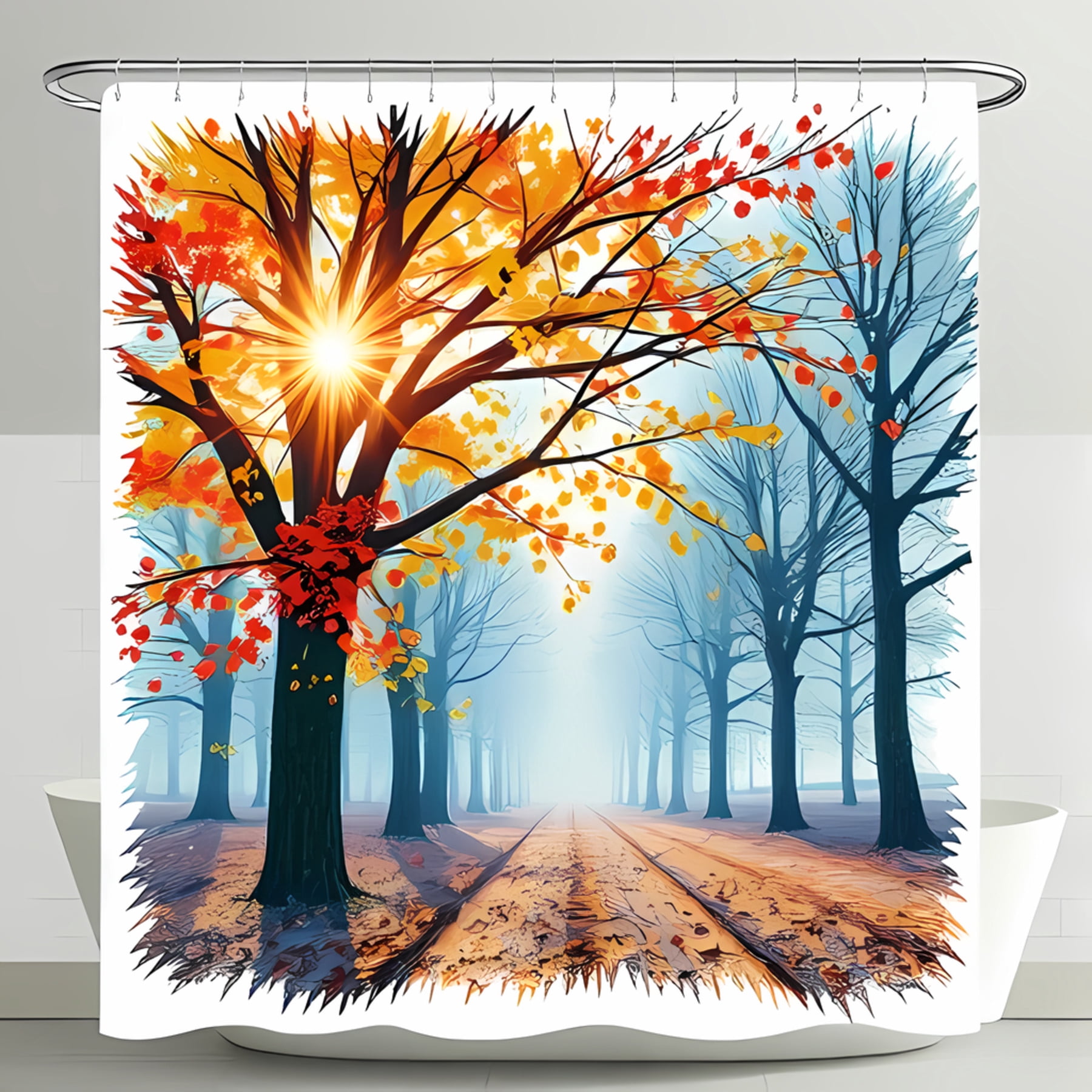 Fall Color Shower Curtainsnull