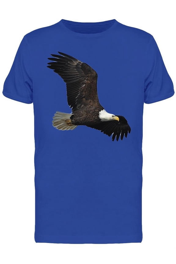 Majestic Bald Eagle Flying T-Shirt Men -Image by Shutterstock, Male x-Large