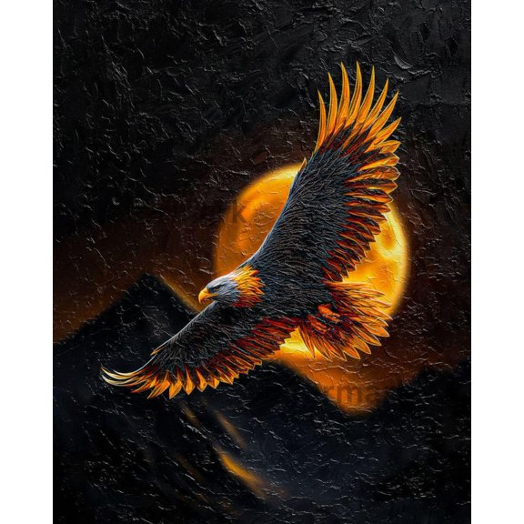 Majestic Bald Eagle Minimalist Patriotic Bird poster Wall Art Decor 12x18 UNFRAMED