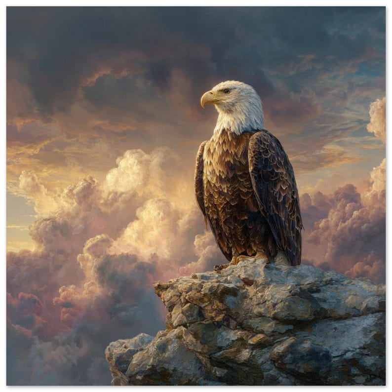 Majestic Bald Eagle Wildlife Nature Patriotic poster Wall Art Decor 12x18 UNFRAMED