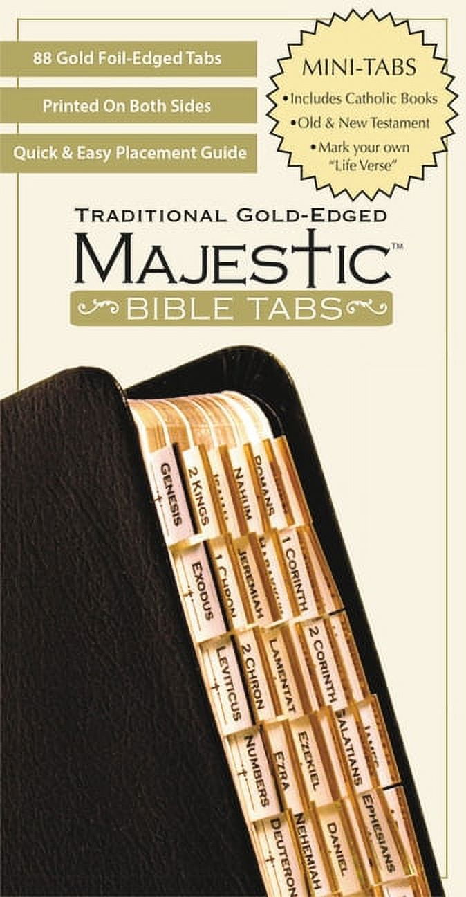 ELLIE CLAIRE Majestic Bible Tabs (Mini): Majestic Traditional Gold Bible Tabs Mini (Other)