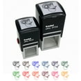 thumbnail image 1 of Majestic Bighorn Sheep Head Self-Inking Rubber Stamp Ink Stamper - Blue Ink - Small 1 Inch, 1 of 7