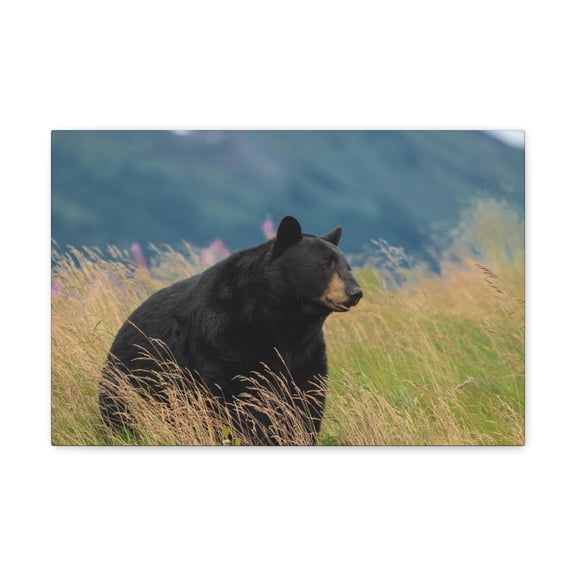 Majestic Black Bear Art Majestic Black Bear Hound Print Animal Wall Art Wildlife Canvas Prints Wall Art Ready to Hang Unframed
