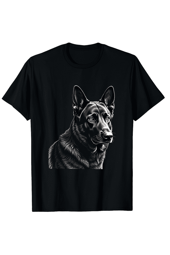 Majestic Black German Shepherd Dog Mon Portrait Unisex T-Shirt