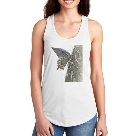 Majestic Butterfly I. Racerback Tank Women -Lily Liama Designs, Female x-Large