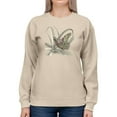 thumbnail image 1 of Majestic Butterfly Iii. Sweatshirt Women -Lily Liama Designs, Female x-Large, 1 of 4