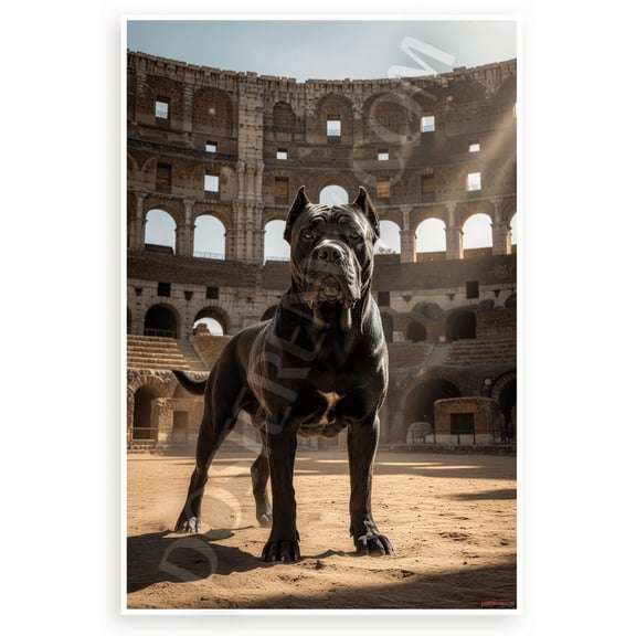 Majestic Cane Corso Colosseum Ancient Rome Dog 12x18 US Made Poster