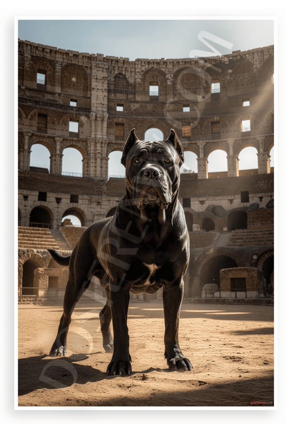 Majestic Cane Corso Colosseum Ancient Rome Dog 12x18 US Made Poster