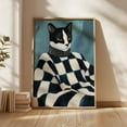 thumbnail image 1 of Majestic Cat In Geometrical Sweater Art Print, Modern Pet Portrait Wall Art, Cat Stylish Animal Wall Art Wall Art, Modern Wall Decor, 12x18 UNFRAMED, 1 of 2