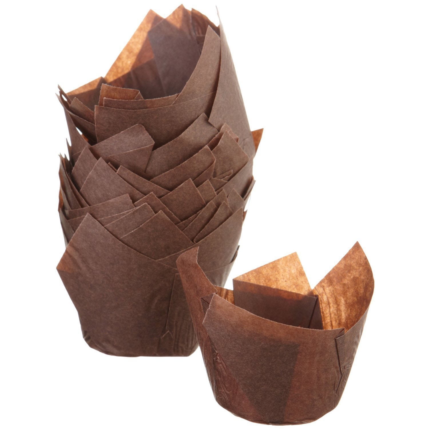 Majestic Chef Tulip Baking Cups Brown
