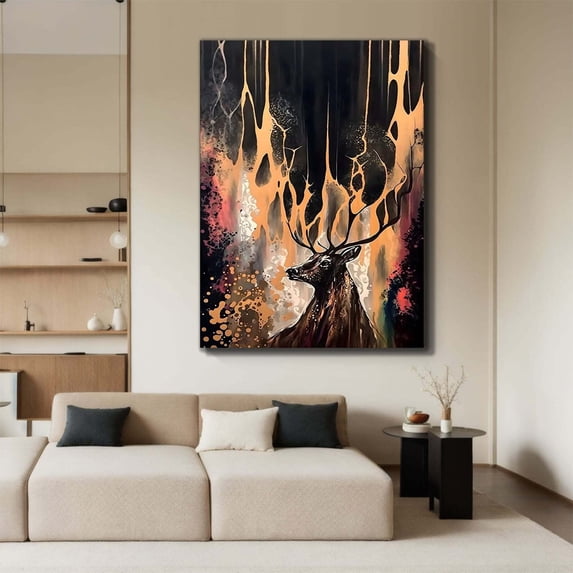 Majestic Deer Art Animal Stunning Wildlife Stag Art Nature Poster ...